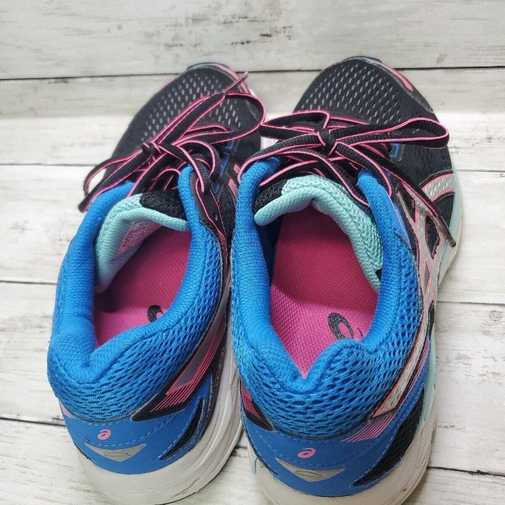 Asics Gel Contend 3 Running Shoes Sneakers T5G7N Womens Size 9 Black Blue P/T - Picture 12 of 14